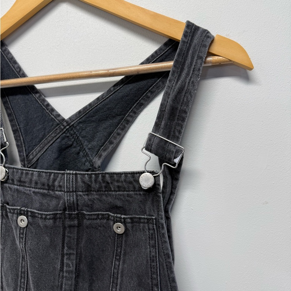 We The Free Free People Black Wash Denim Overalls Boho Women’s Size 24 - Picture 2 of 9